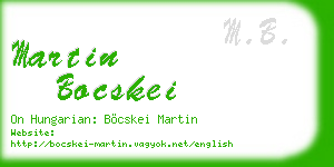 martin bocskei business card